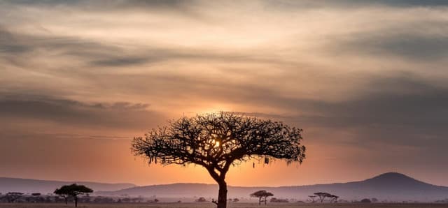 A stunning landscape of the Drakensberg mountains in South Africa